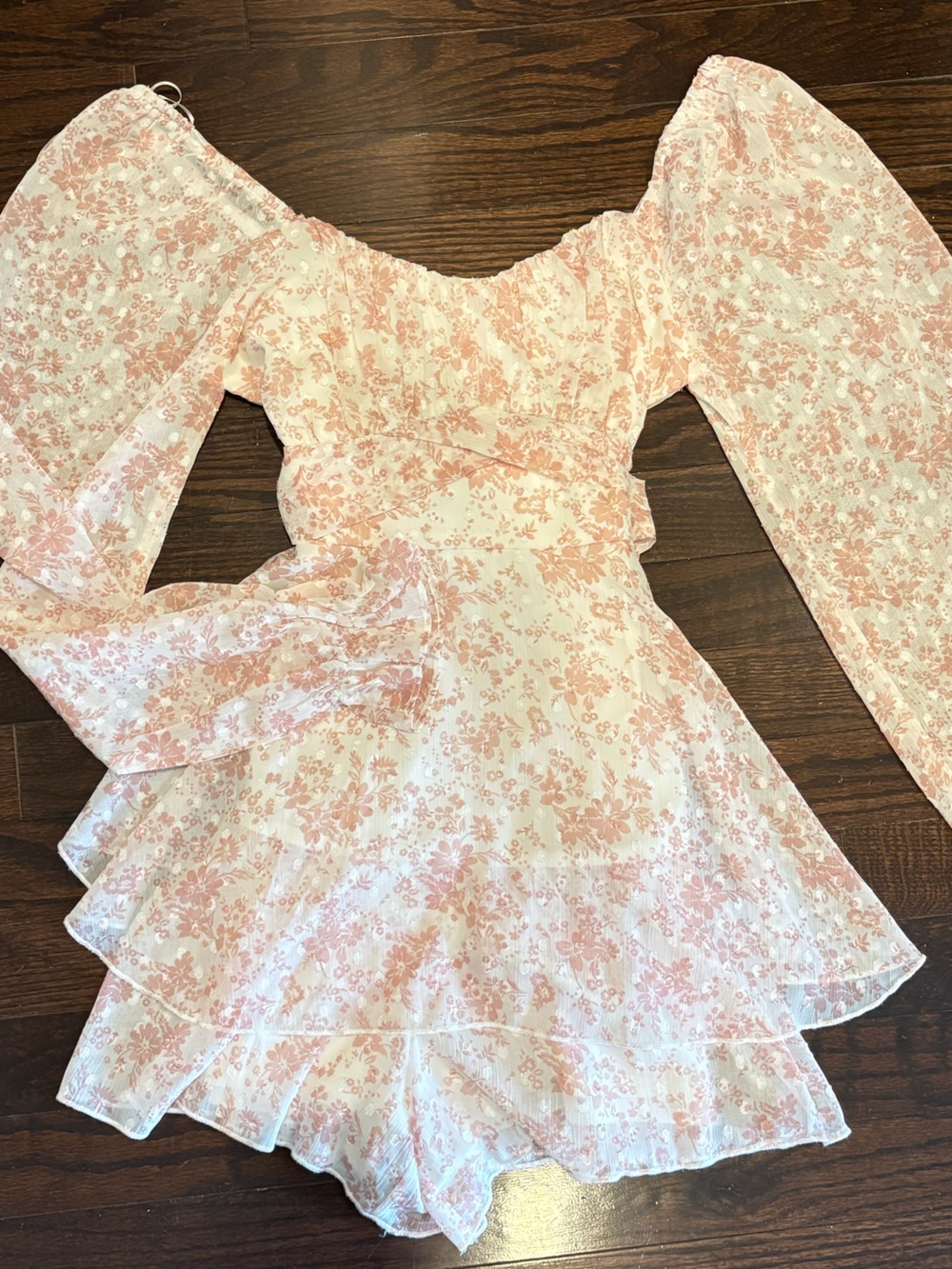Pink Floral Ruffle Mini Dress - Picture 5 of 7